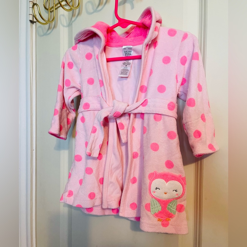 Baby girl terry bath robe